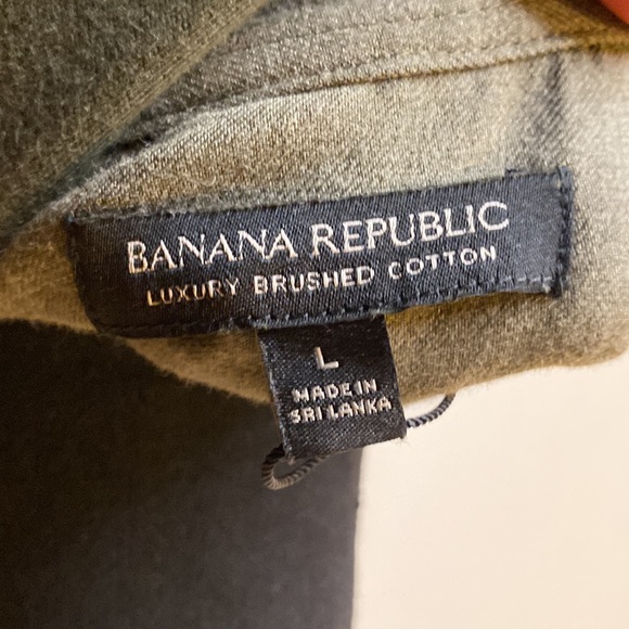 NWT! Banana Republic Men's Luxury Brushed Cotton Button Up Shirt - Picture 8 of 8